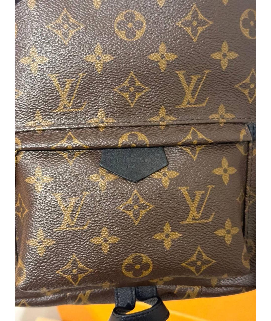 LOUIS VUITTON Коричневый кожаный рюкзак, фото 4