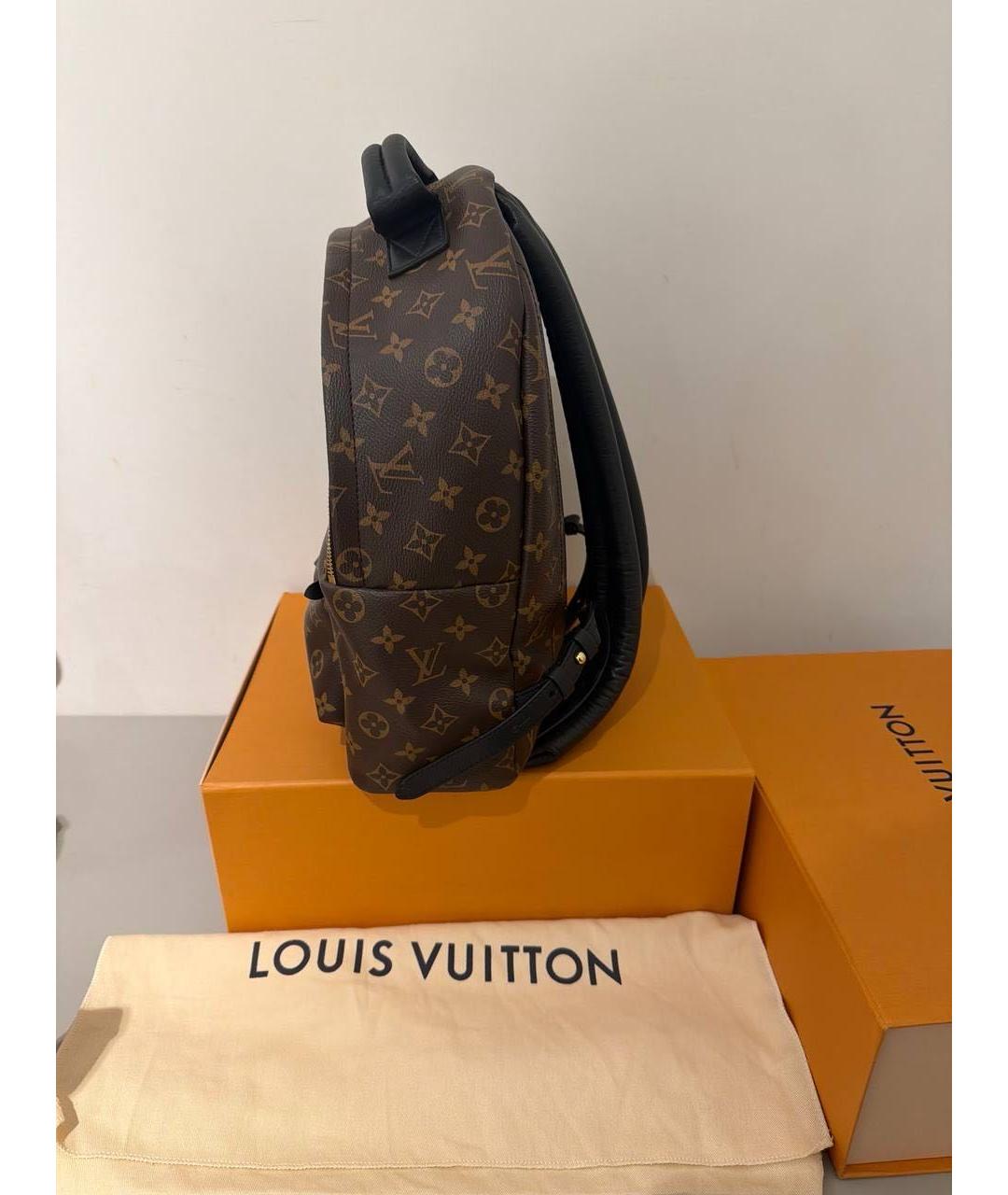 LOUIS VUITTON Коричневый кожаный рюкзак, фото 5