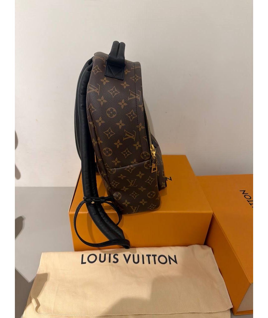 LOUIS VUITTON Коричневый кожаный рюкзак, фото 2