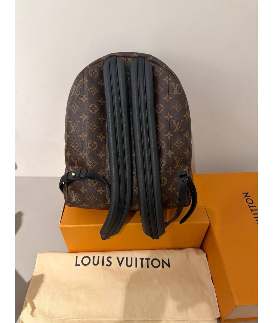 LOUIS VUITTON Коричневый кожаный рюкзак, фото 3