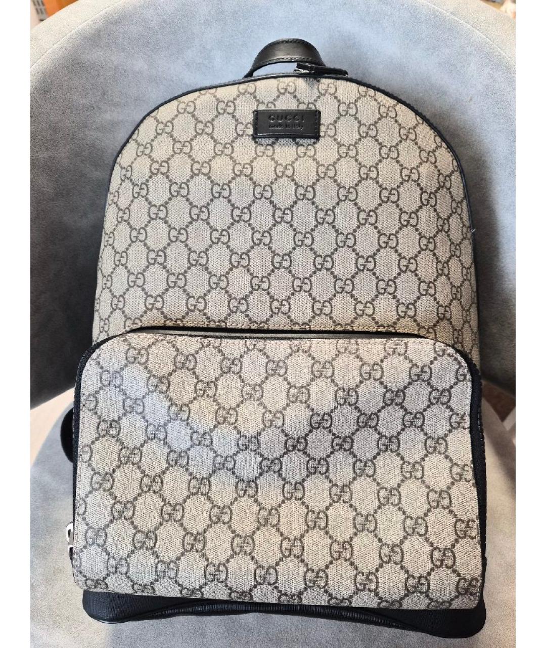 GUCCI Бежевый рюкзак из канвы, фото 6