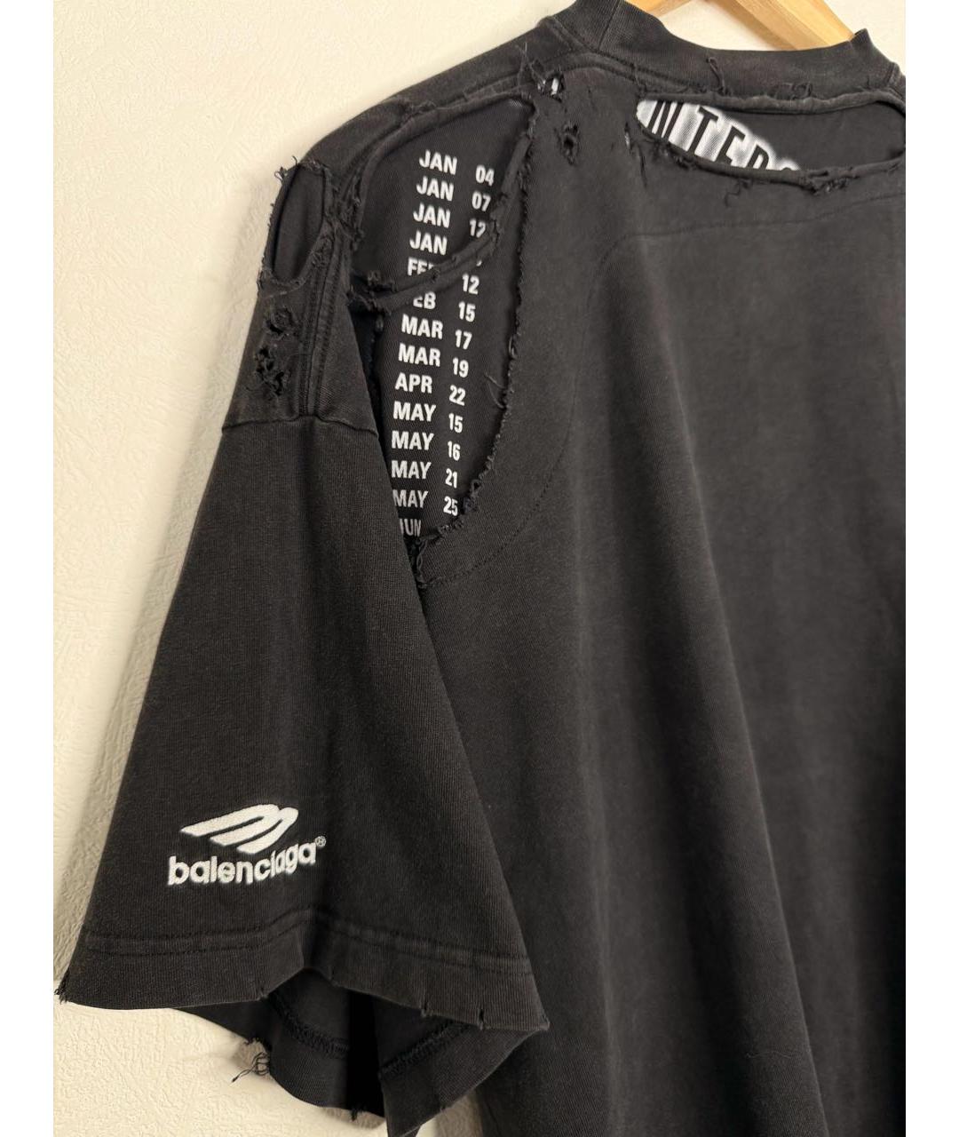 BALENCIAGA Черная футболка, фото 4