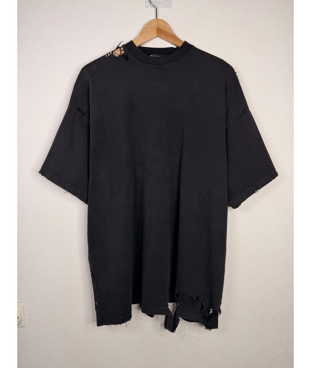 BALENCIAGA Черная футболка, фото 5