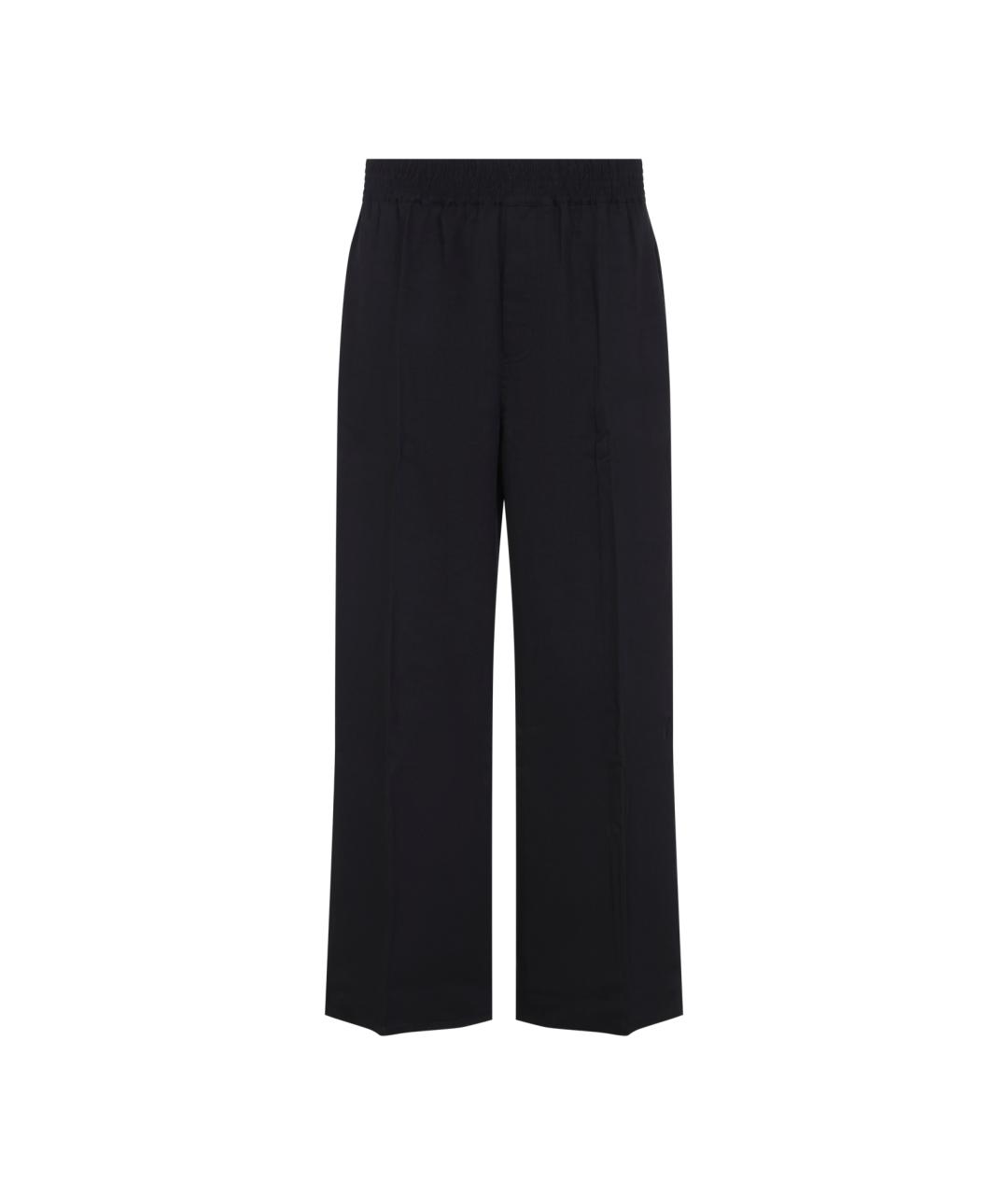 JACQUEMUS Черные льняные повседневные брюки, фото 1