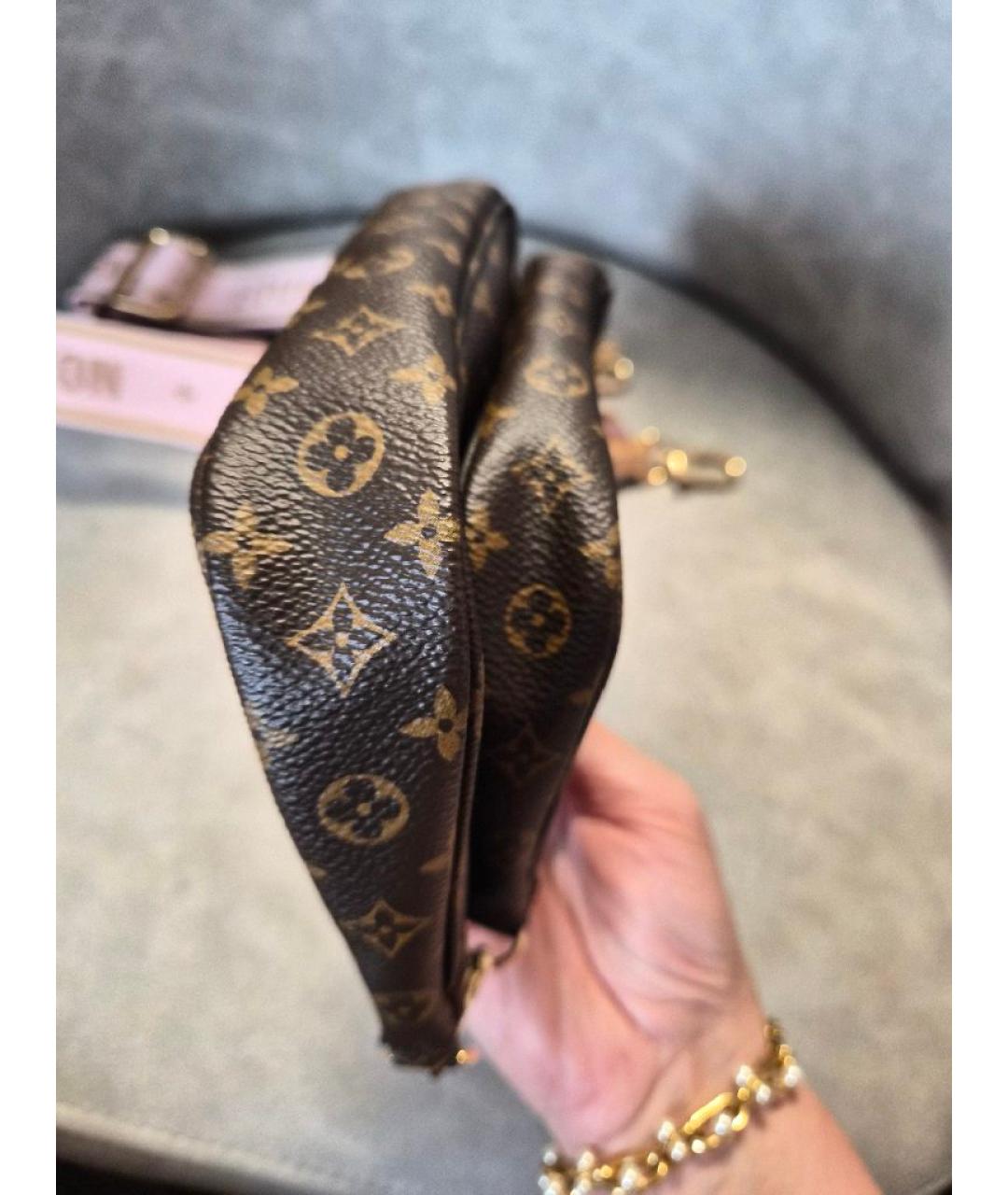 LOUIS VUITTON Коричневая сумка через плечо из канвы, фото 4