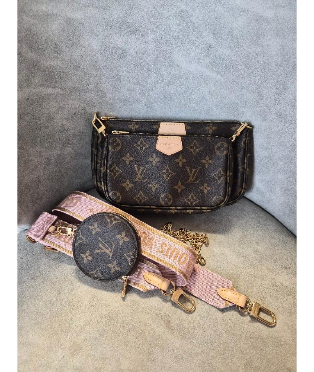 LOUIS VUITTON Коричневая сумка через плечо из канвы, фото 6