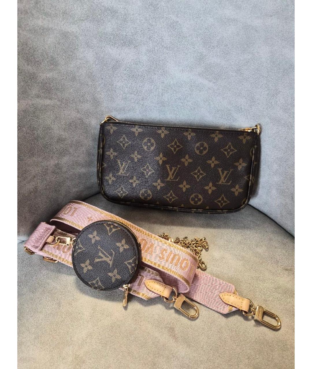 LOUIS VUITTON Коричневая сумка через плечо из канвы, фото 2