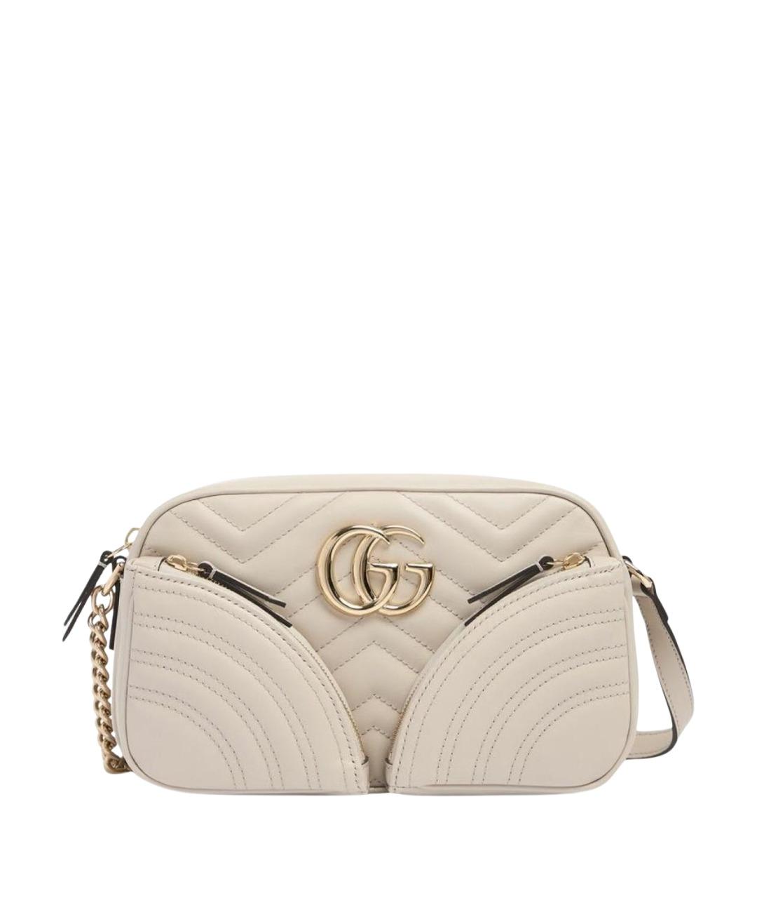 GUCCI Бежевая кожаная сумка через плечо, фото 1