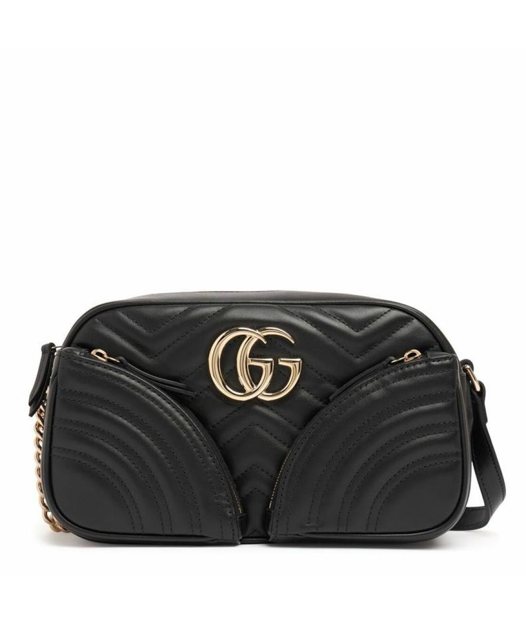 GUCCI Черная кожаная сумка через плечо, фото 6