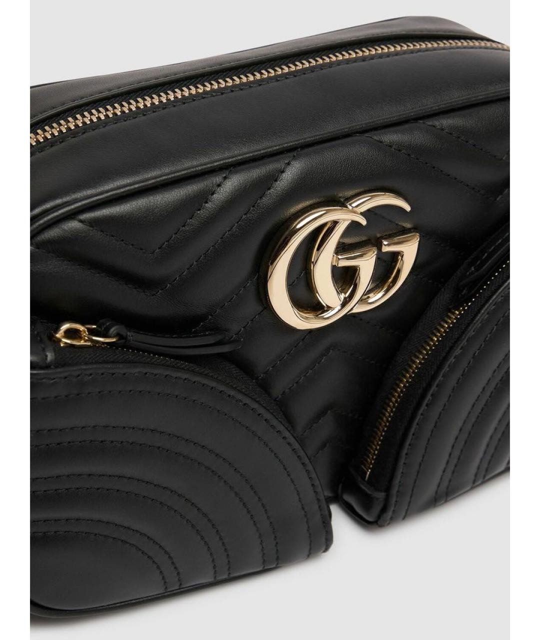 GUCCI Черная кожаная сумка через плечо, фото 3