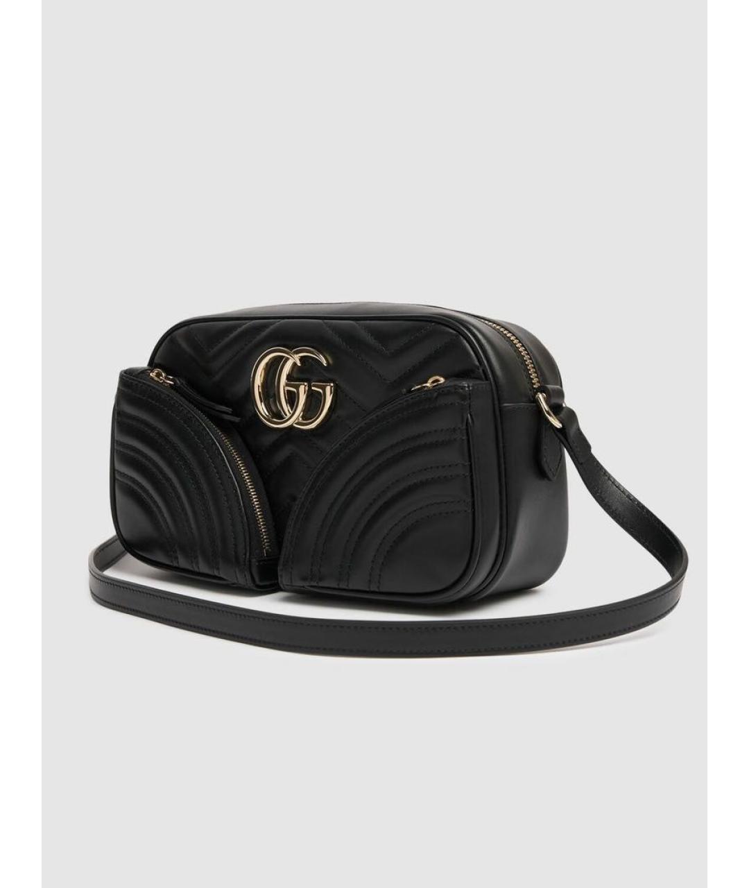 GUCCI Черная кожаная сумка через плечо, фото 2