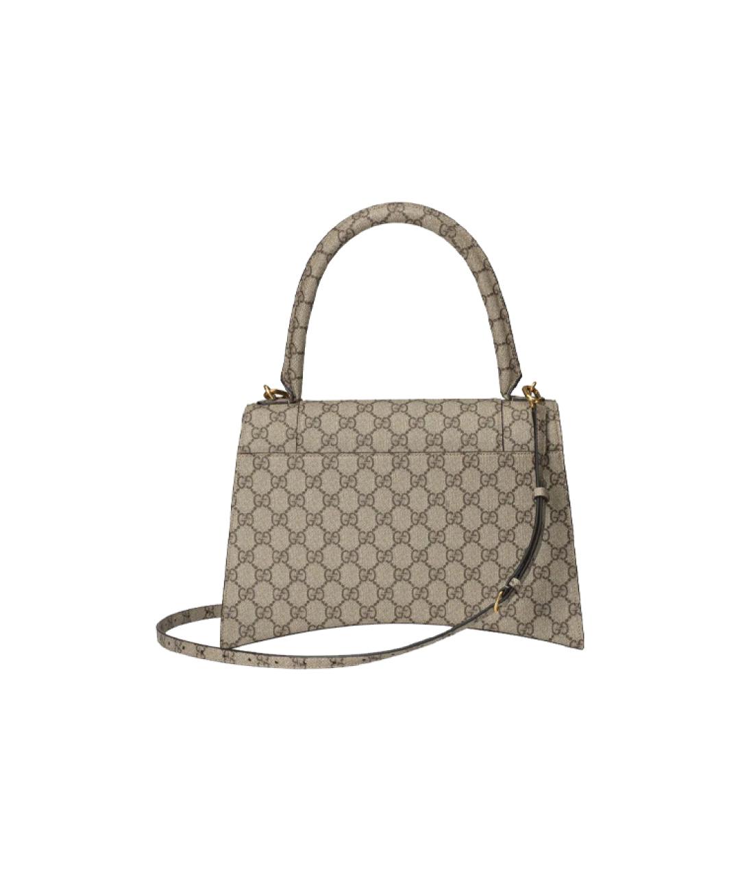 GUCCI Бежевая сумка через плечо из канвы, фото 3