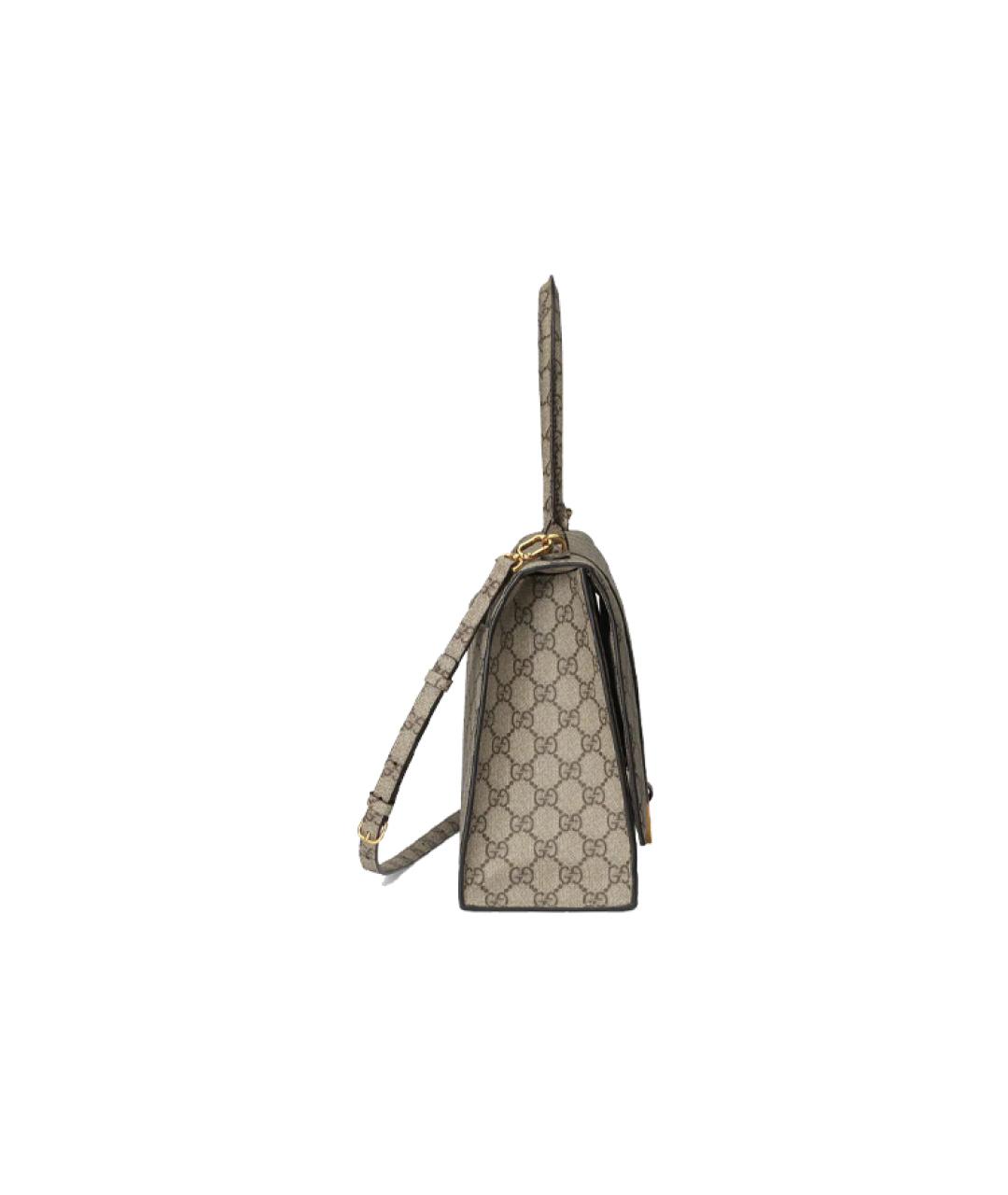 GUCCI Бежевая сумка через плечо из канвы, фото 4