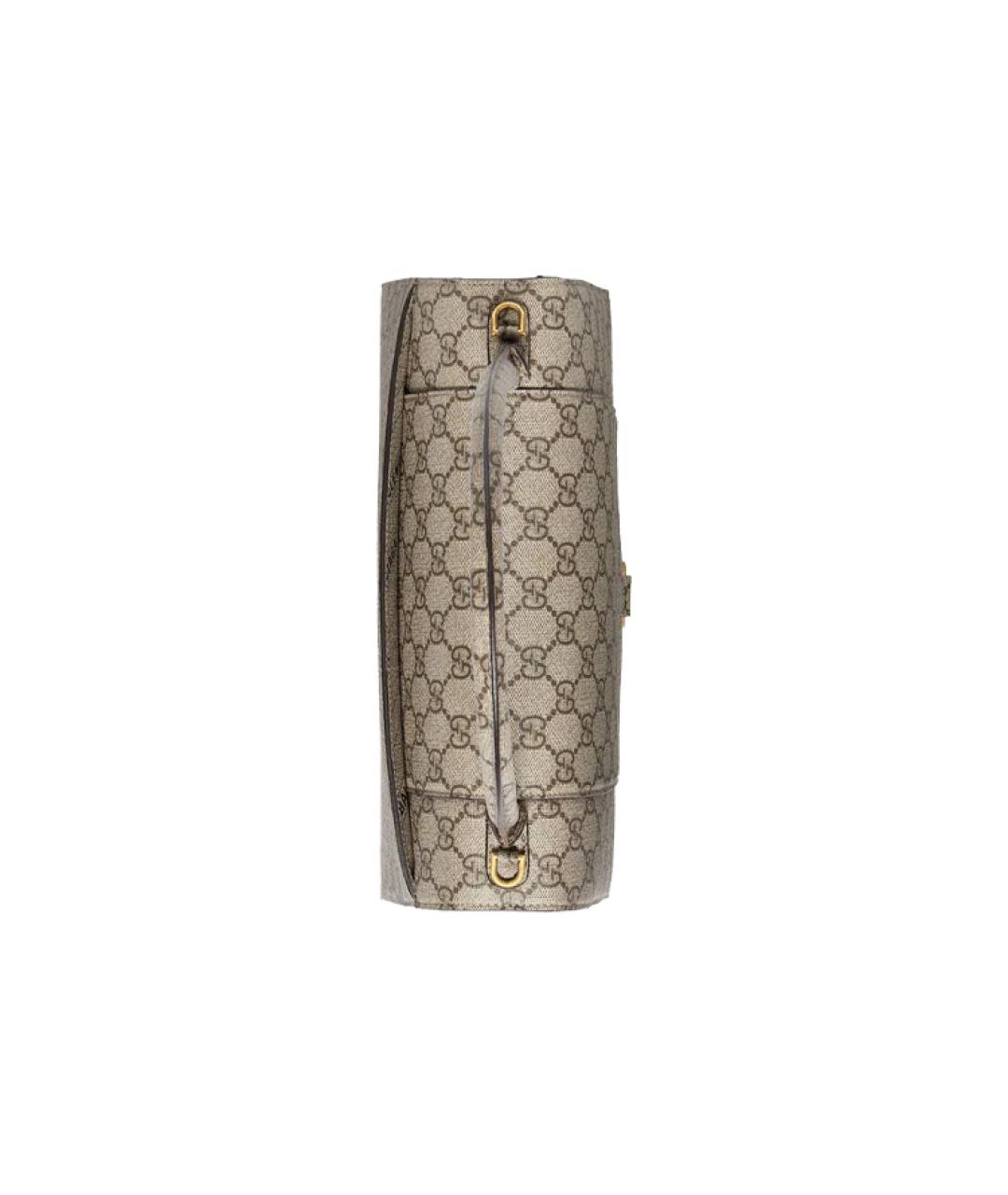 GUCCI Бежевая сумка через плечо из канвы, фото 5