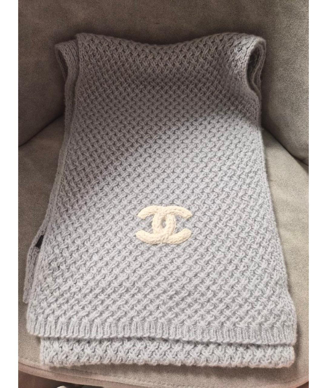 CHANEL Голубая кашемировая шапка, фото 4