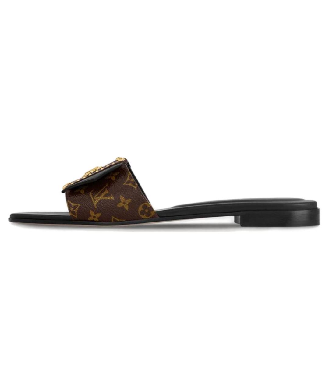 LOUIS VUITTON Коричневые шлепанцы, фото 2