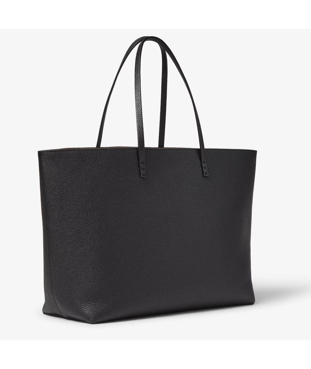 FENDI Черная кожаная сумка тоут, фото 2