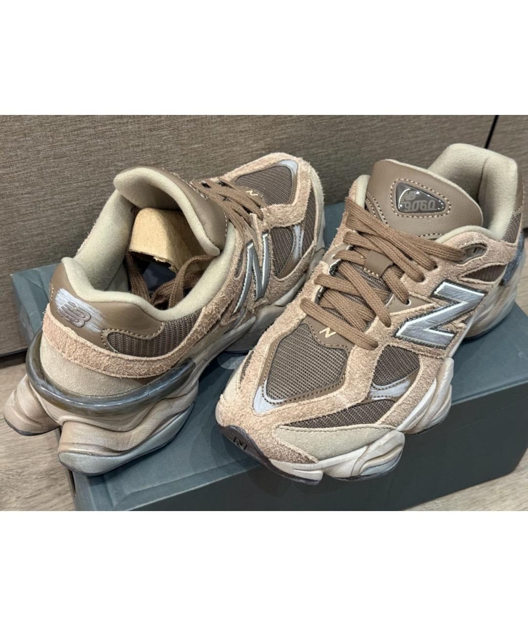 NEW BALANCE Коричневые замшевые кроссовки, фото 3
