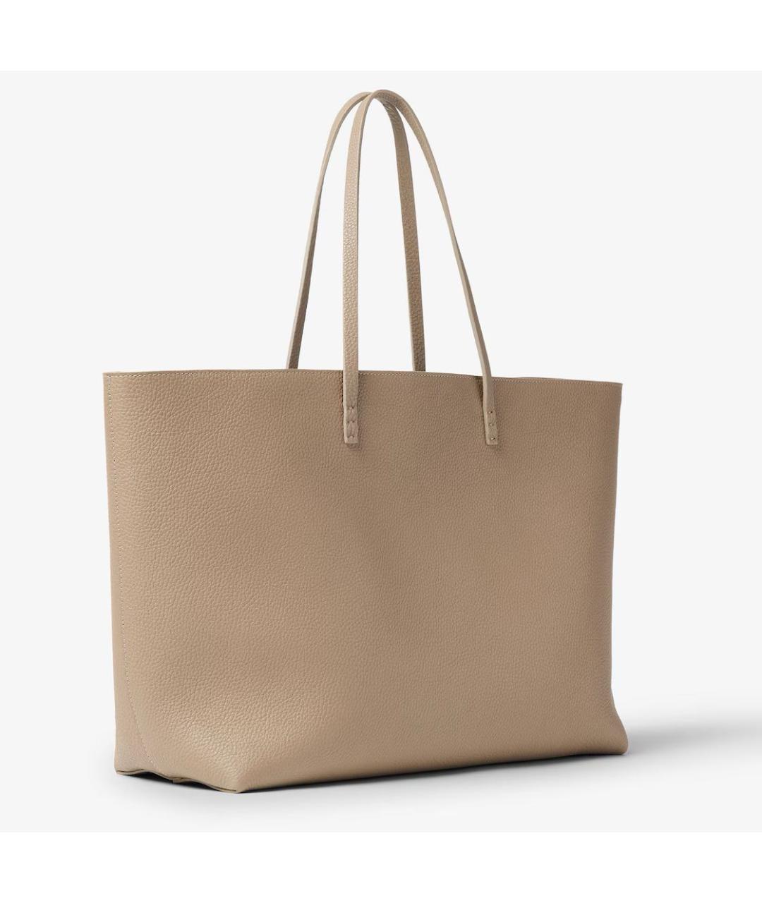 FENDI Бежевая кожаная сумка тоут, фото 2