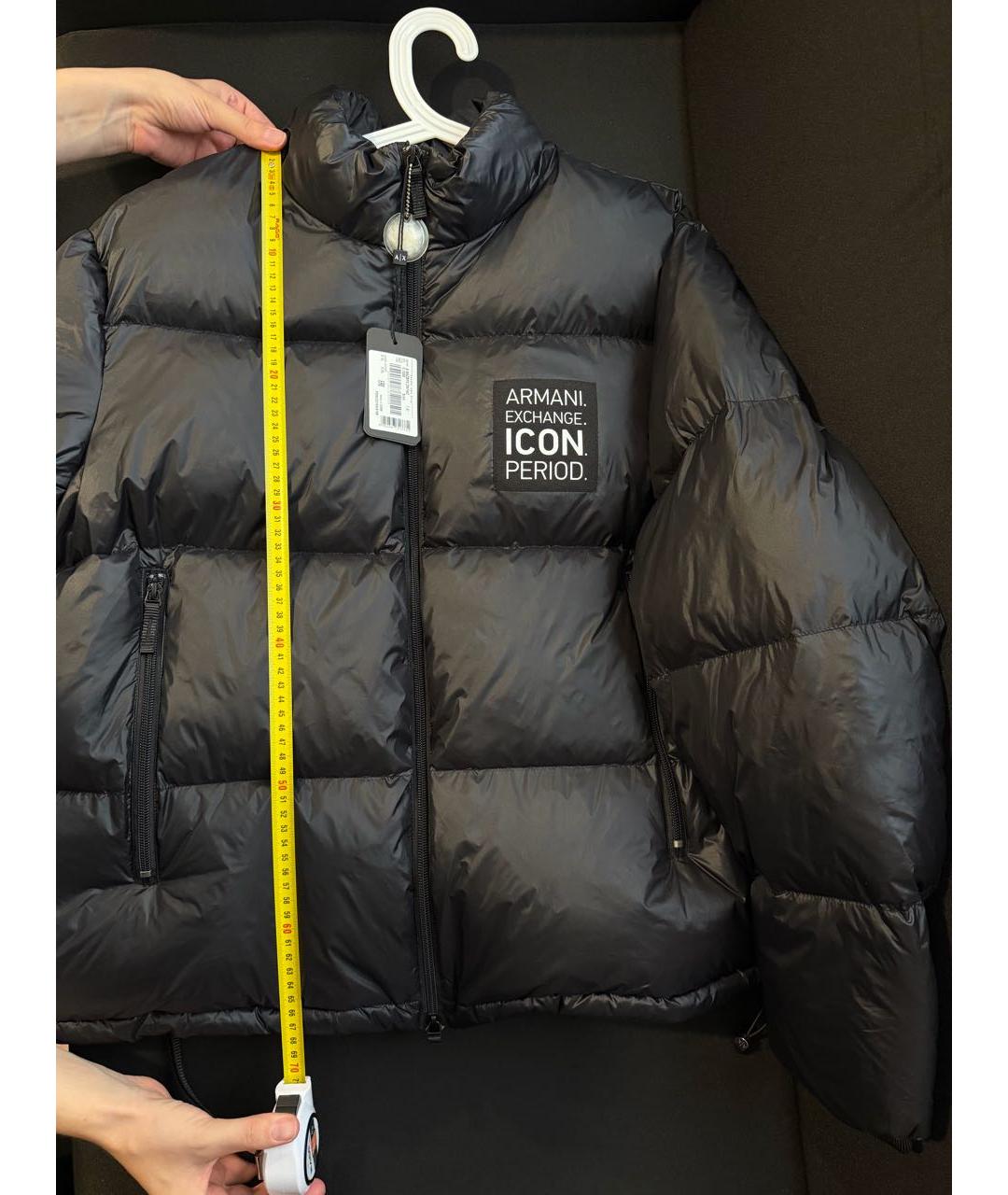 ARMANI EXCHANGE Черный пуховик, фото 5