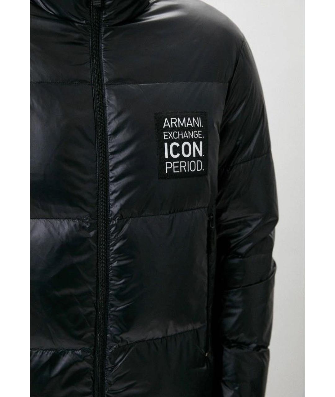 ARMANI EXCHANGE Черный пуховик, фото 2