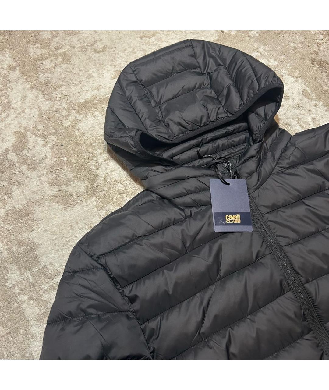 CAVALLI CLASS Черная полиэстеровая куртка, фото 3