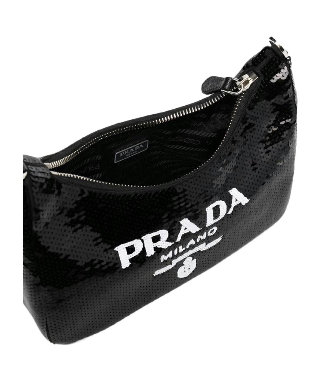 PRADA Черная тканевая сумка через плечо, фото 4