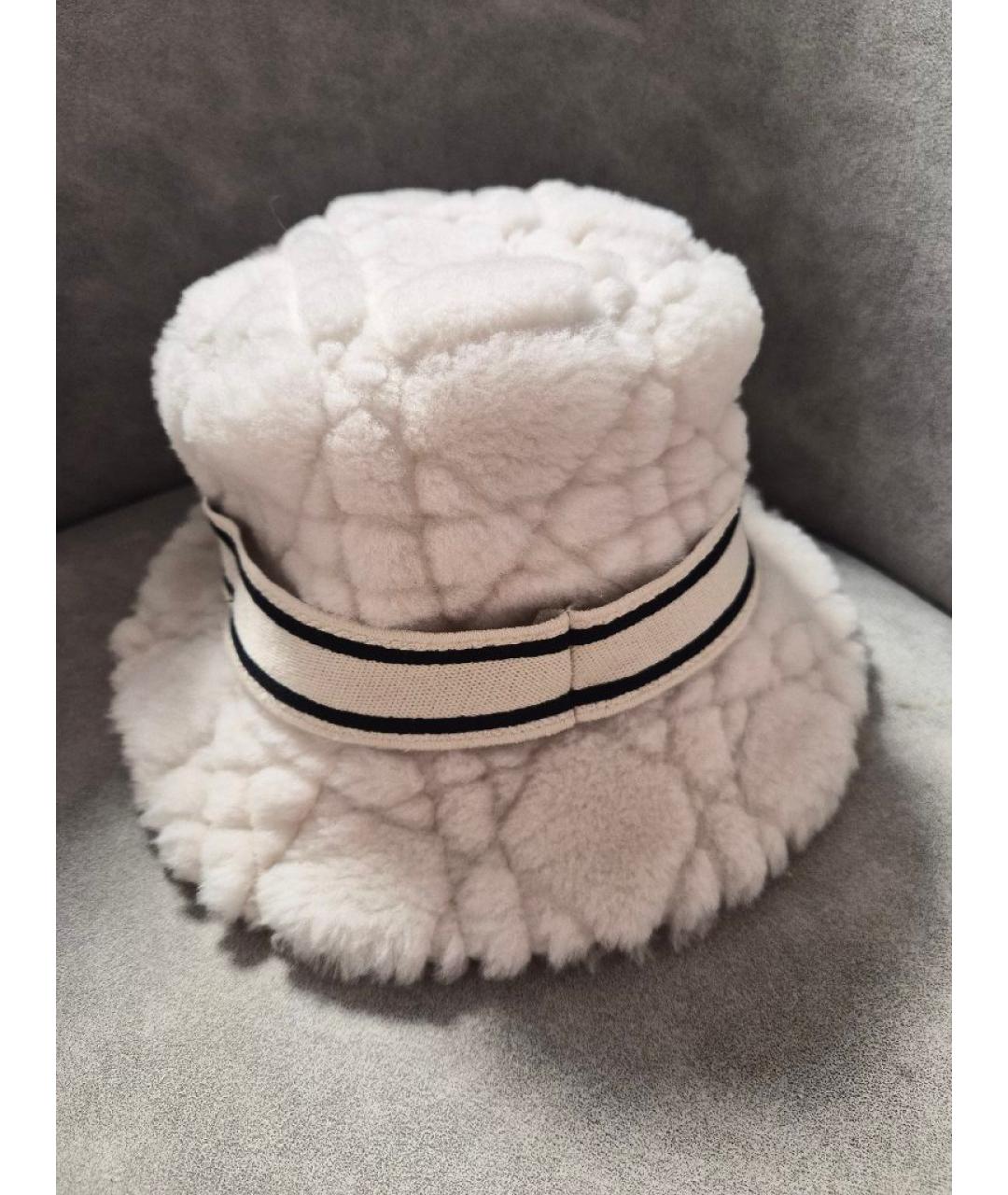CHRISTIAN DIOR Бежевая шерстяная шапка, фото 2