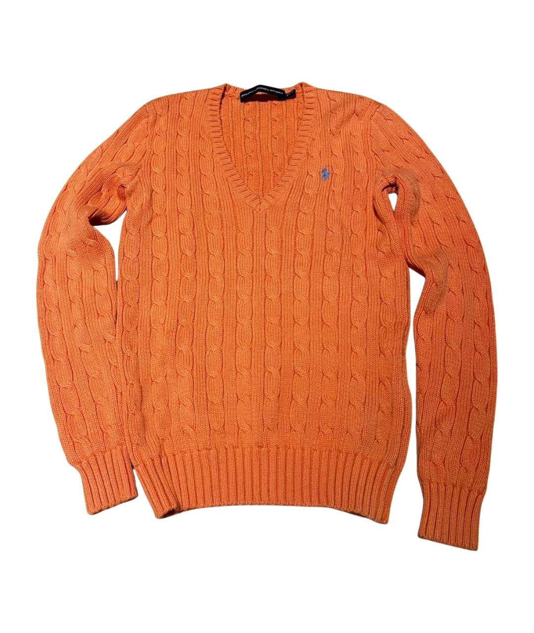 POLO RALPH LAUREN Оранжевый хлопковый джемпер / свитер, фото 1