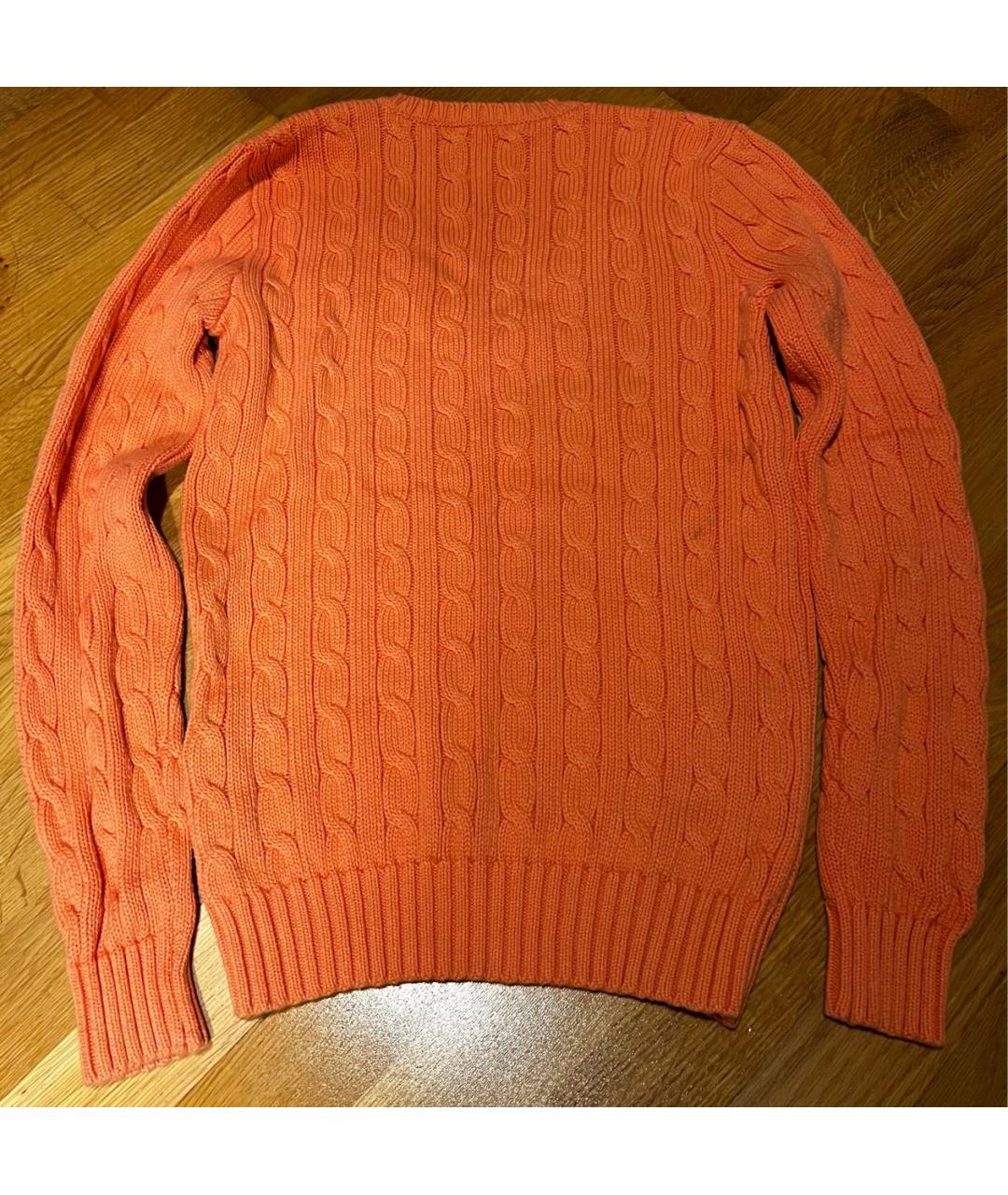 POLO RALPH LAUREN Оранжевый хлопковый джемпер / свитер, фото 2