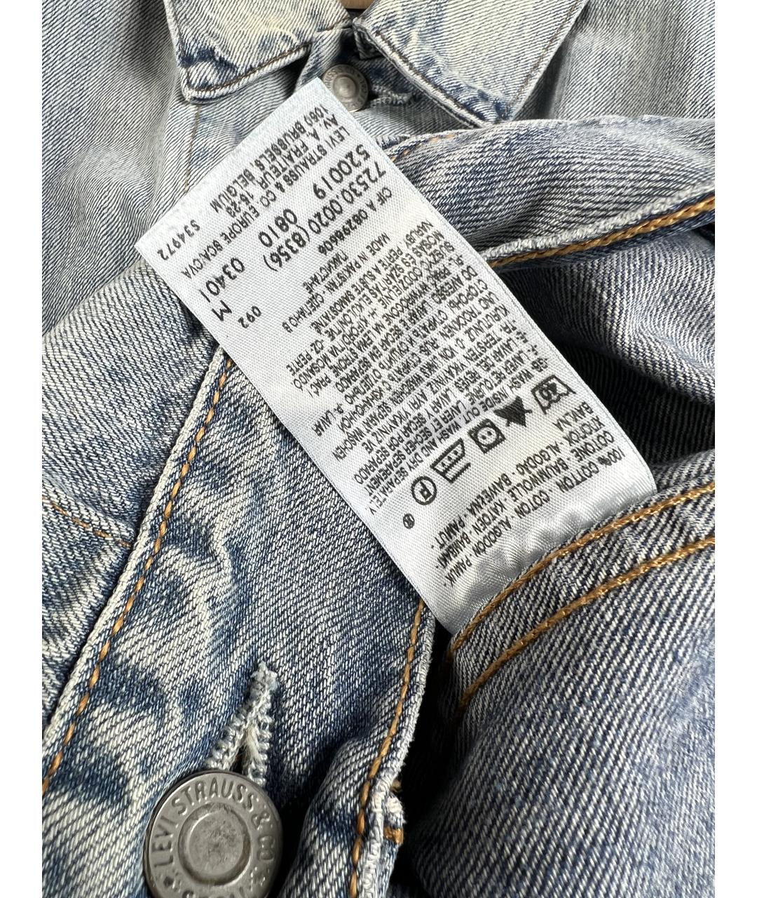 LEVI'S Голубая хлопковая куртка, фото 4