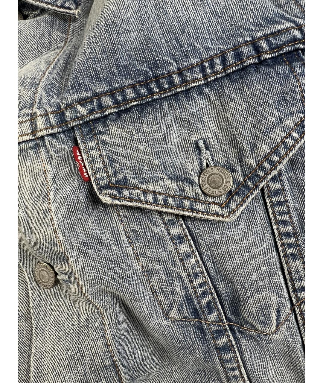LEVI'S Голубая хлопковая куртка, фото 3