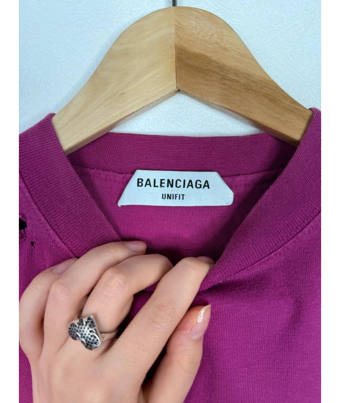 BALENCIAGA Розовая футболка, фото 4