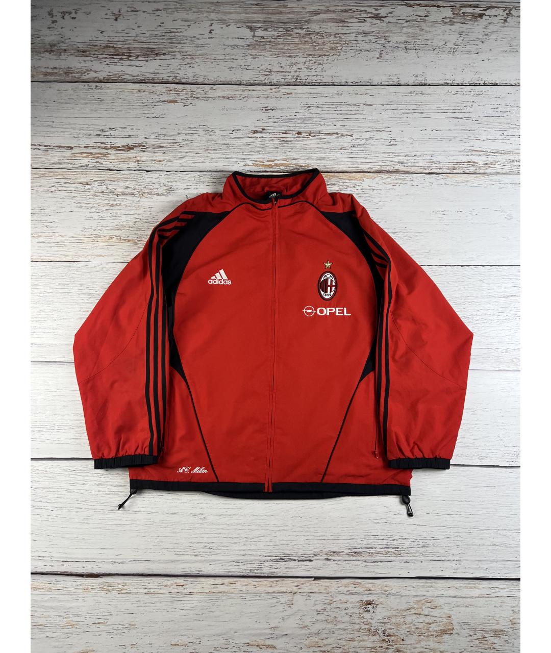 ADIDAS Красная полиэстеровая куртка, фото 7