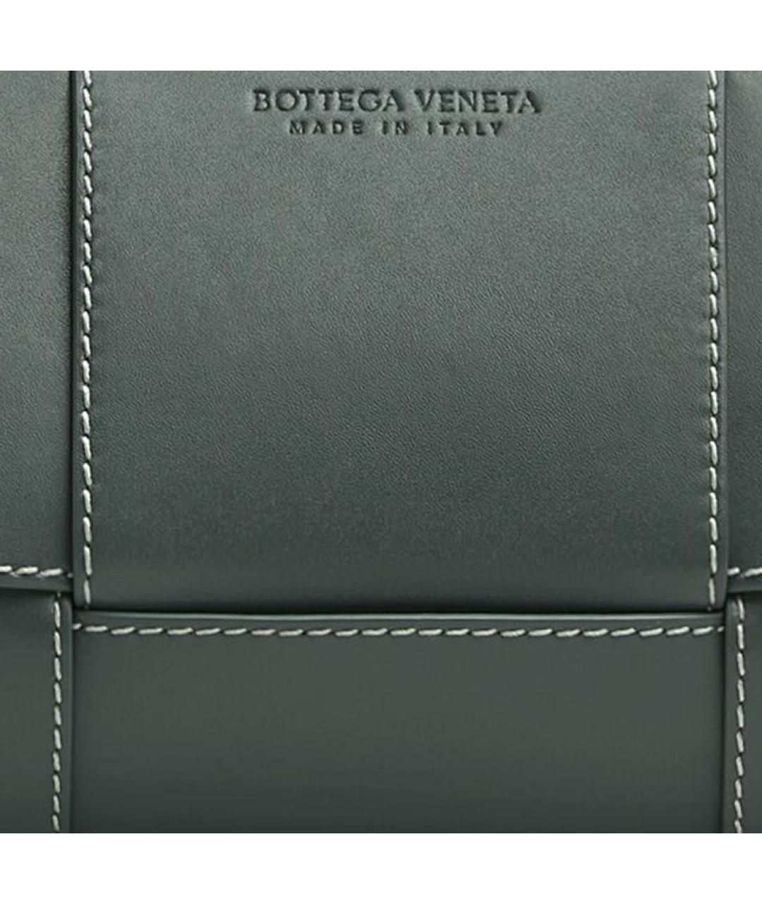 BOTTEGA VENETA Антрацитовая кожаная сумка на плечо, фото 5