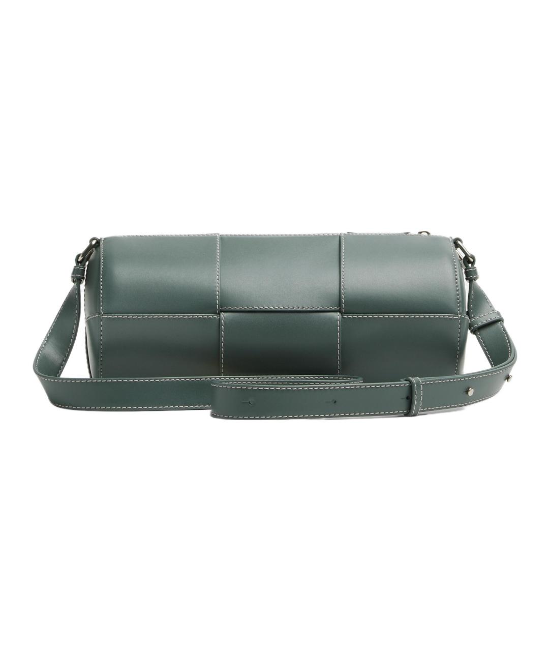BOTTEGA VENETA Антрацитовая кожаная сумка на плечо, фото 3
