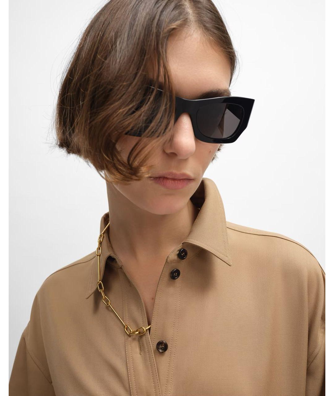 CELINE Золотое латунное колье, фото 2