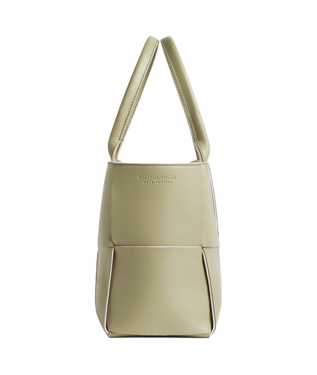 BOTTEGA VENETA Зеленая кожаная сумка через плечо, фото 2