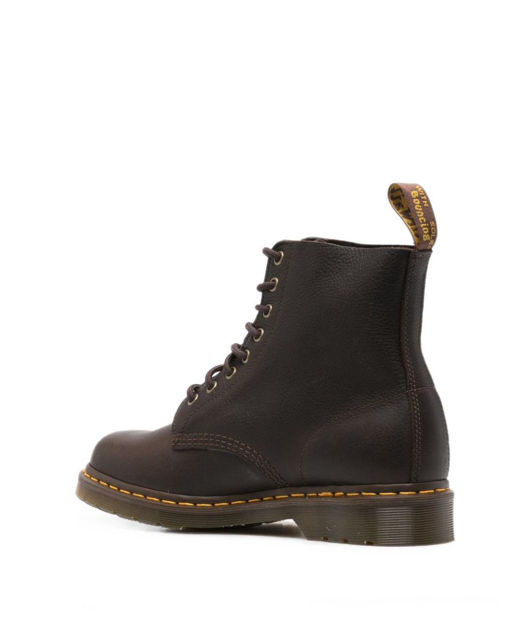 DR. MARTENS Коричневые кожаные высокие ботинки, фото 4
