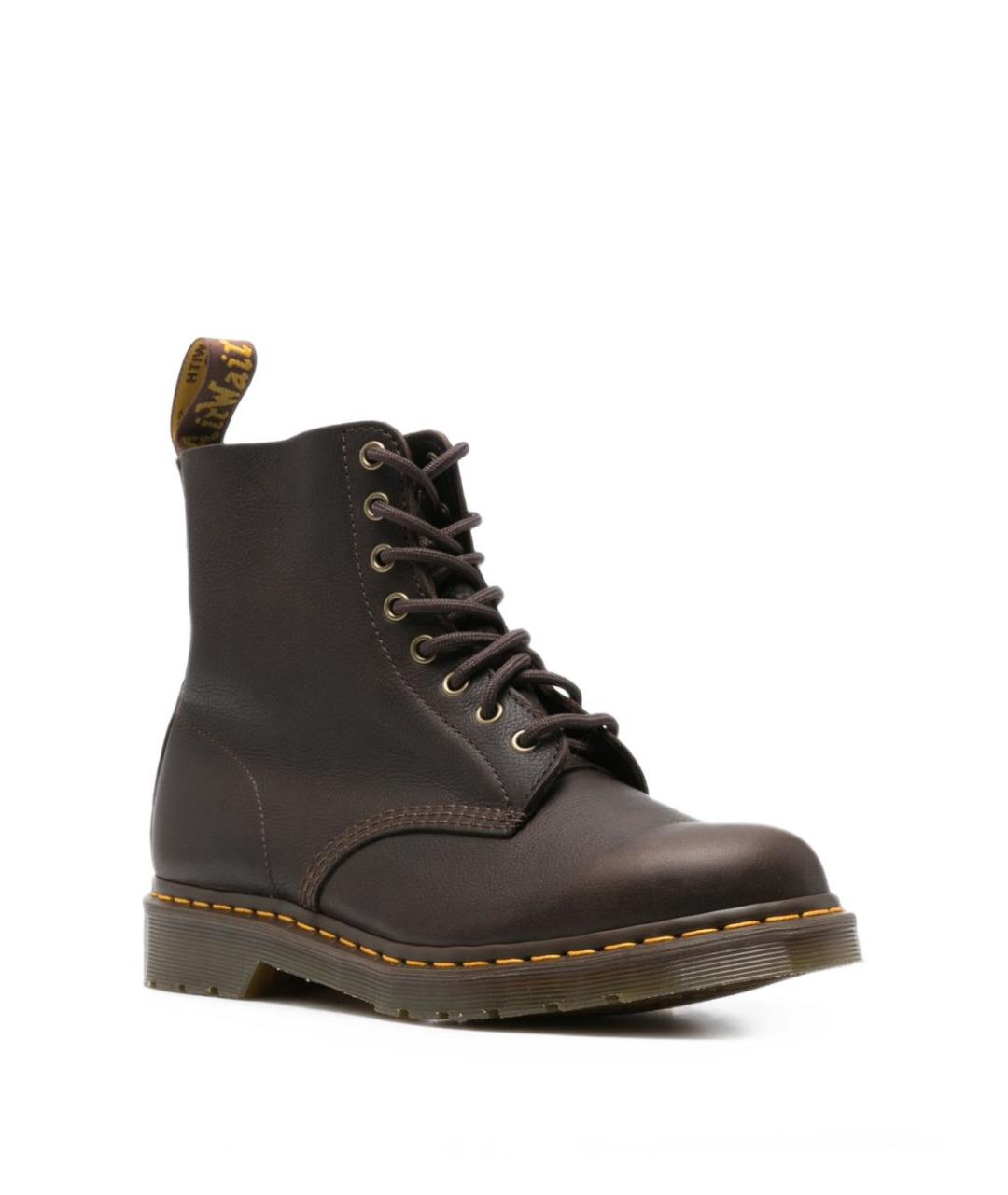 DR. MARTENS Коричневые кожаные высокие ботинки, фото 3