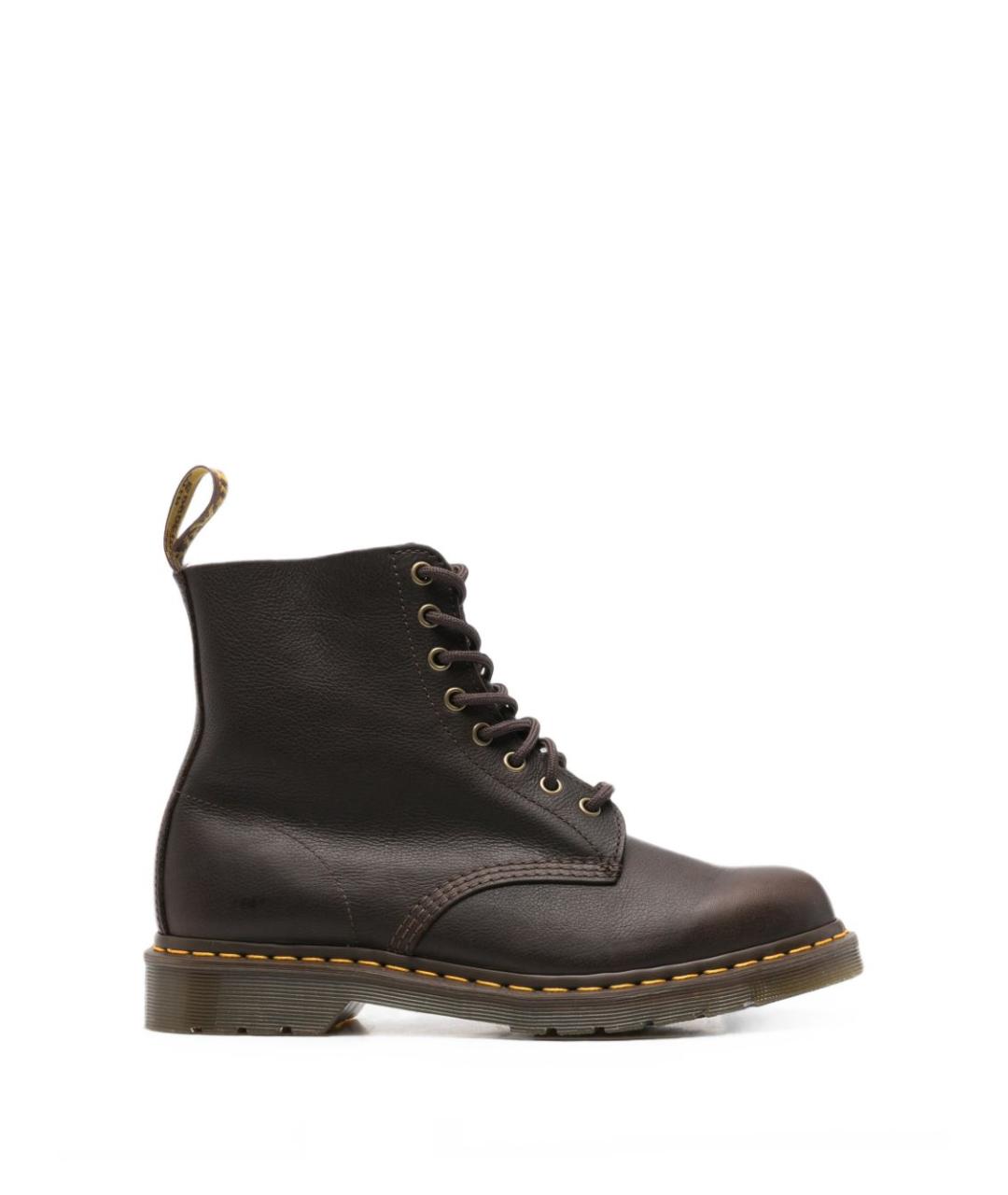 DR. MARTENS Коричневые кожаные высокие ботинки, фото 1