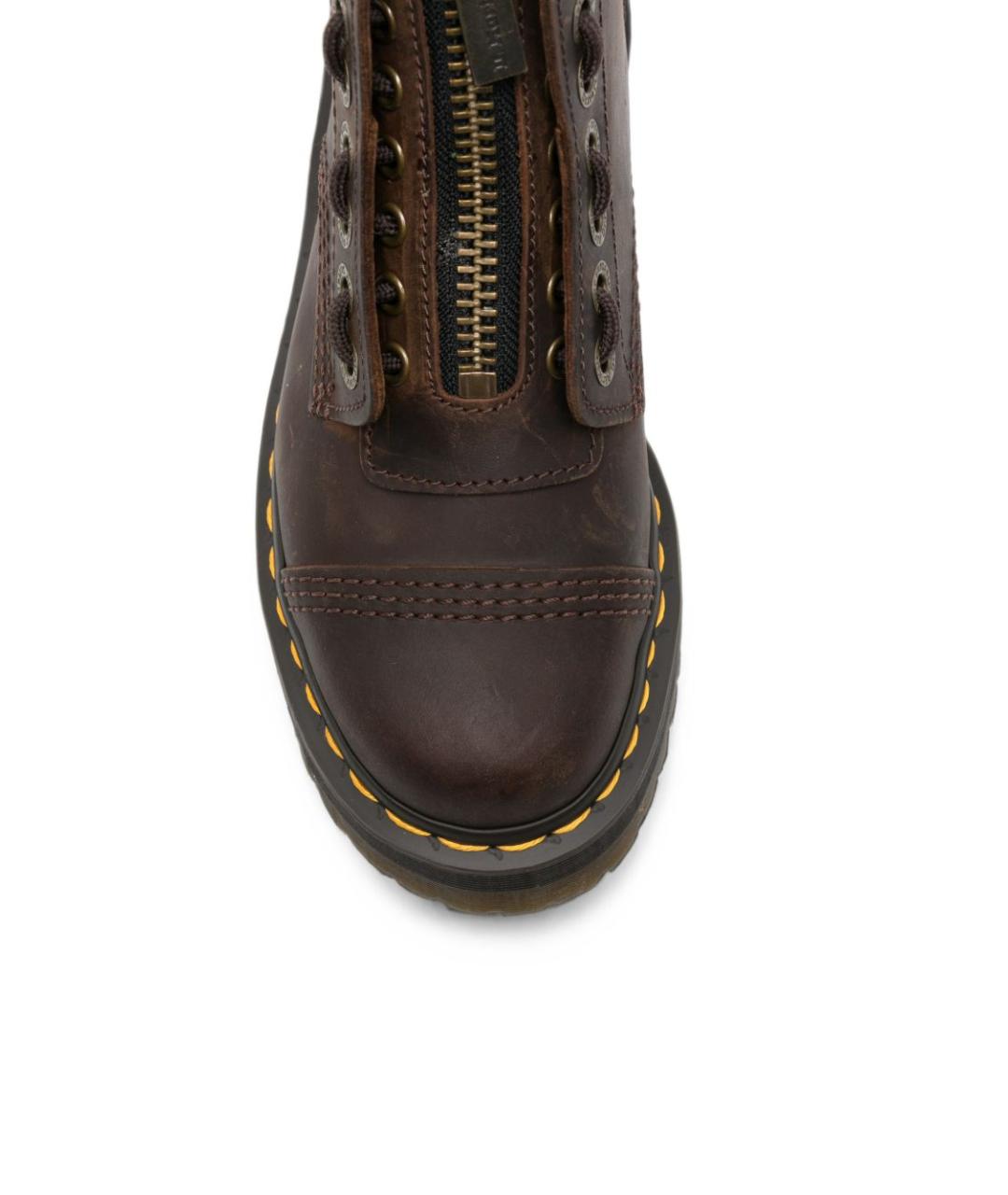 DR. MARTENS Коричневые кожаные ботинки, фото 4