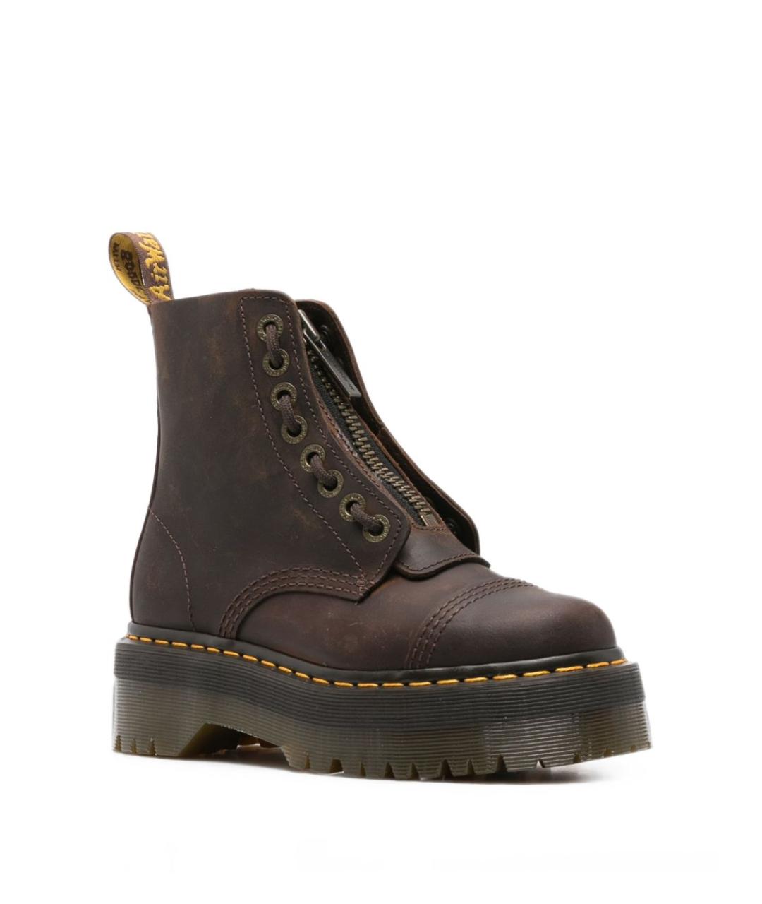 DR. MARTENS Коричневые кожаные ботинки, фото 3