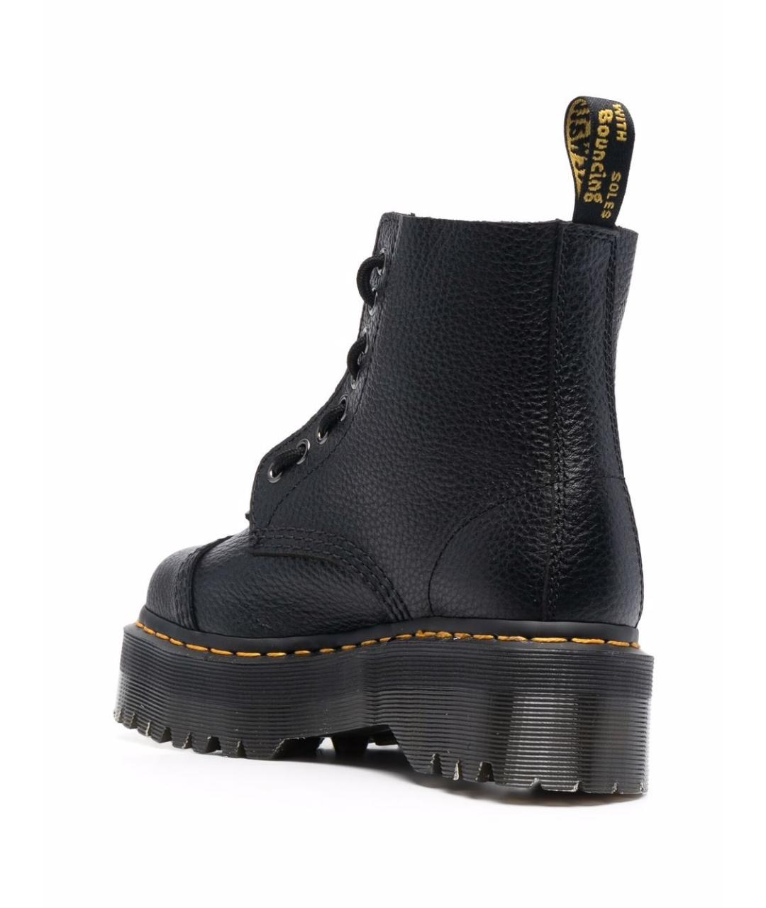 DR. MARTENS Черные кожаные ботинки, фото 3