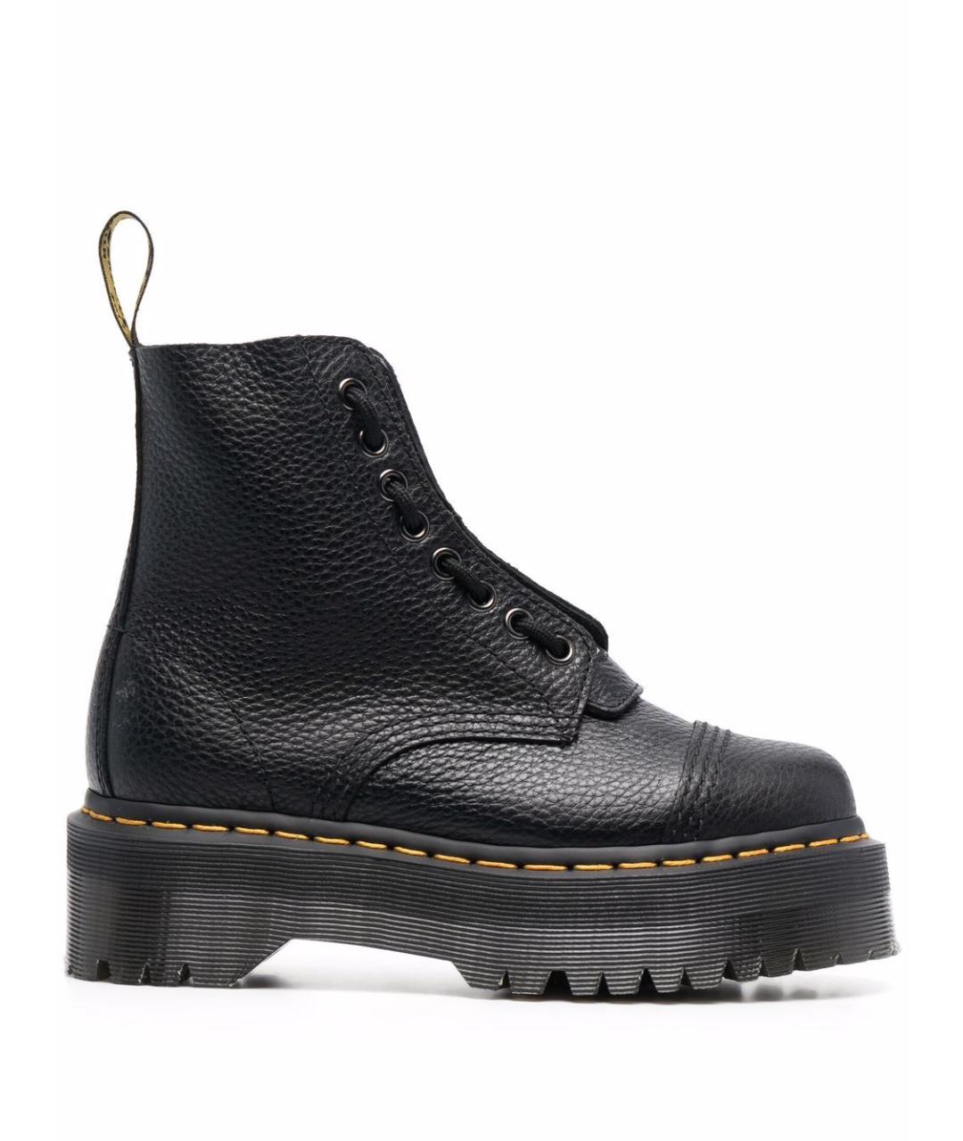 DR. MARTENS Черные кожаные ботинки, фото 1