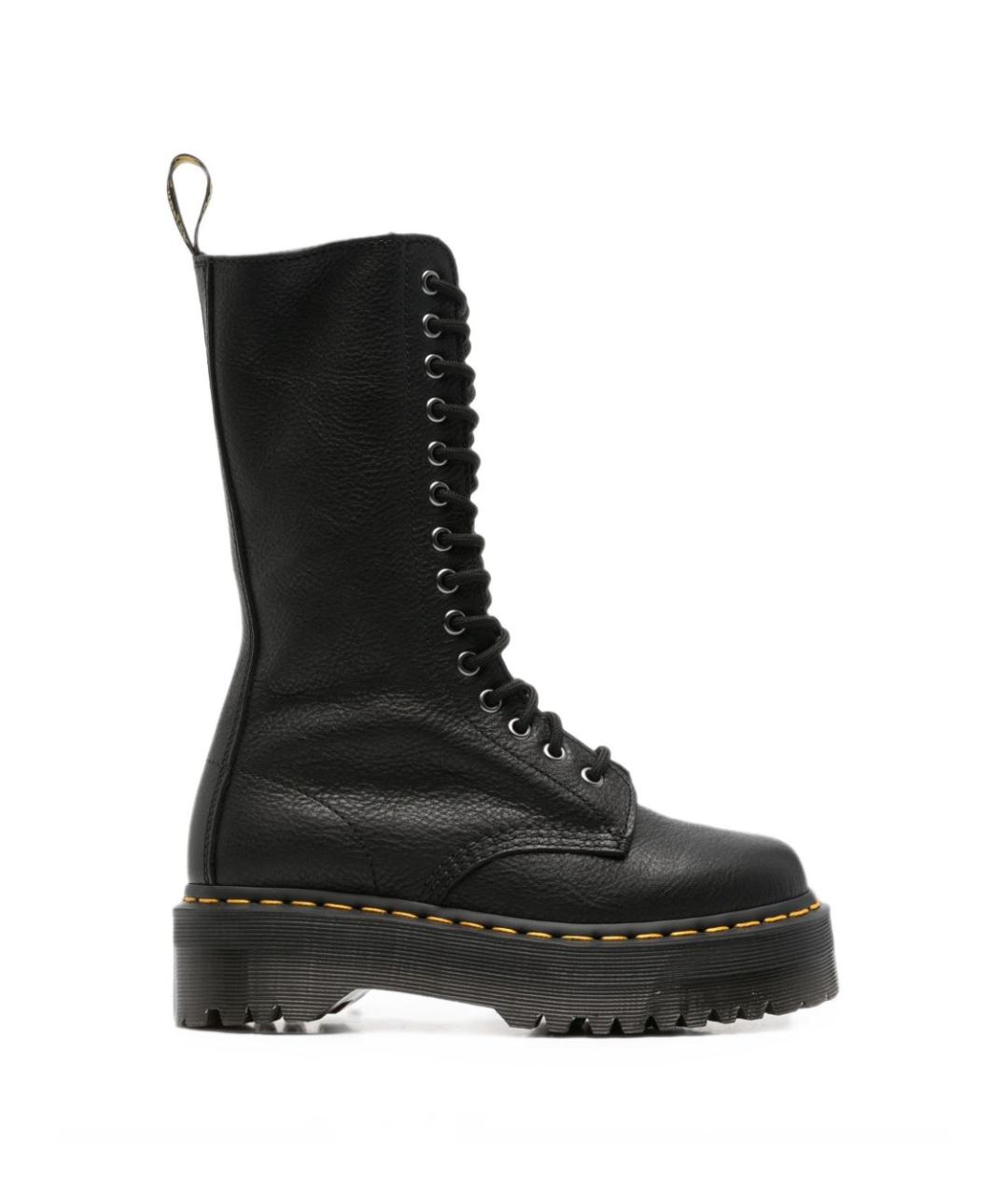 DR. MARTENS Черные кожаные ботинки, фото 1