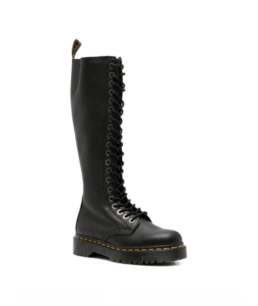 DR. MARTENS Черные кожаные сапоги, фото 4