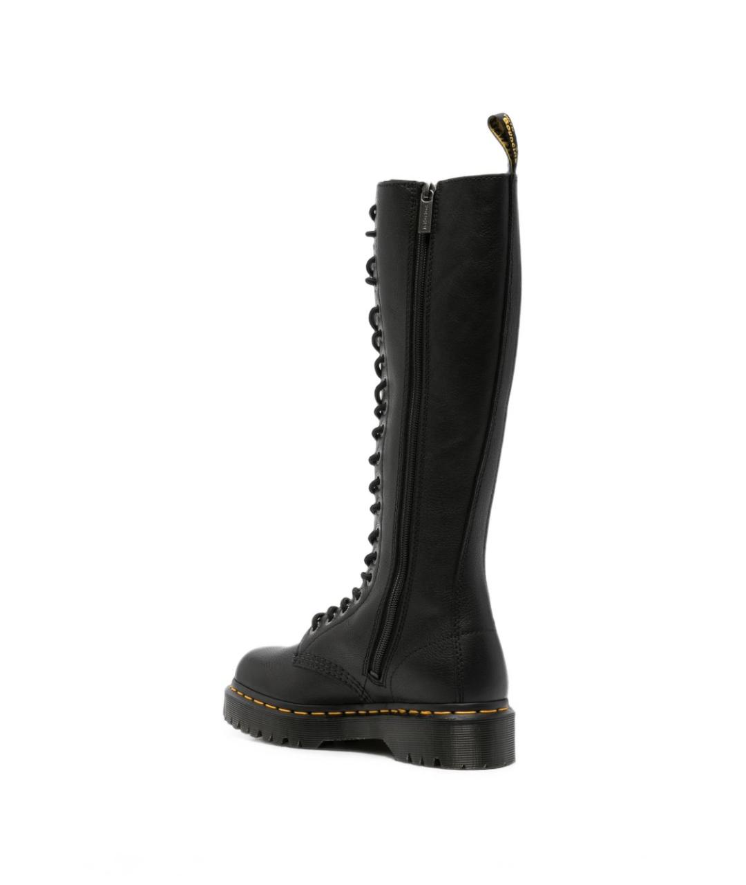 DR. MARTENS Черные кожаные сапоги, фото 2