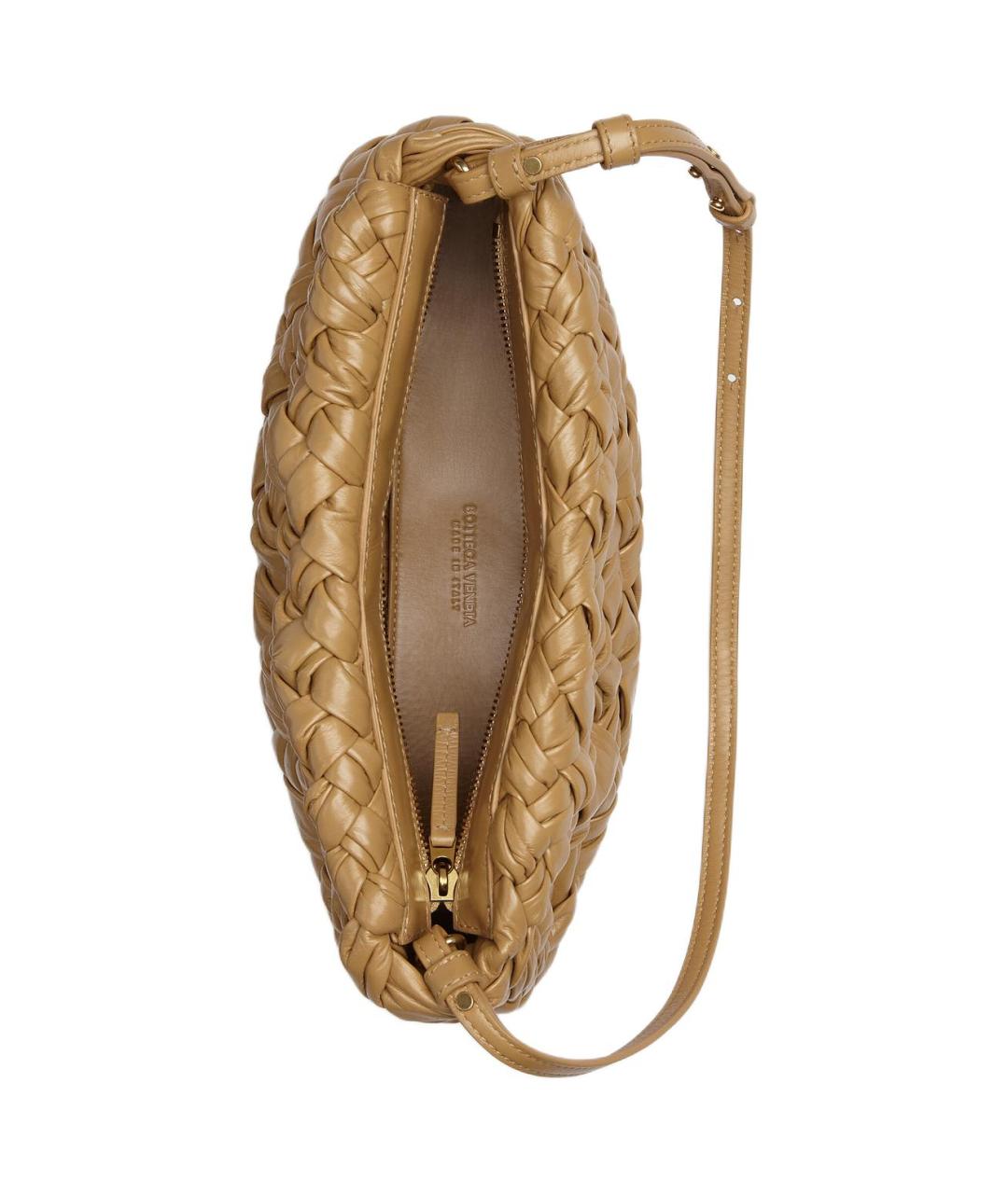 BOTTEGA VENETA Коричневая кожаная сумка через плечо, фото 3
