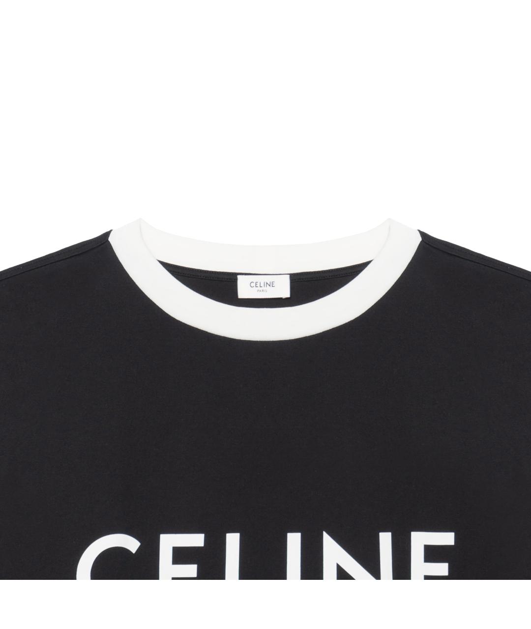 CELINE Черная футболка, фото 5